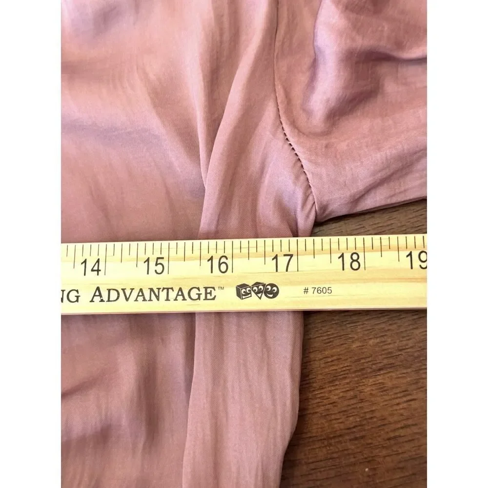 Mustard Seed Mauve Smocked Waist Ruffle Cuff Dress | Size Small - Picture 7 of 9